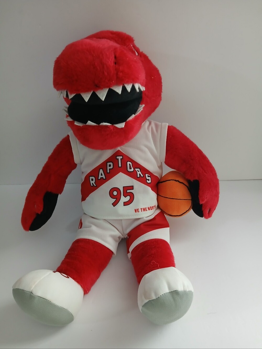 Raptors Plush Basketball Bear Toy with Orange Ball